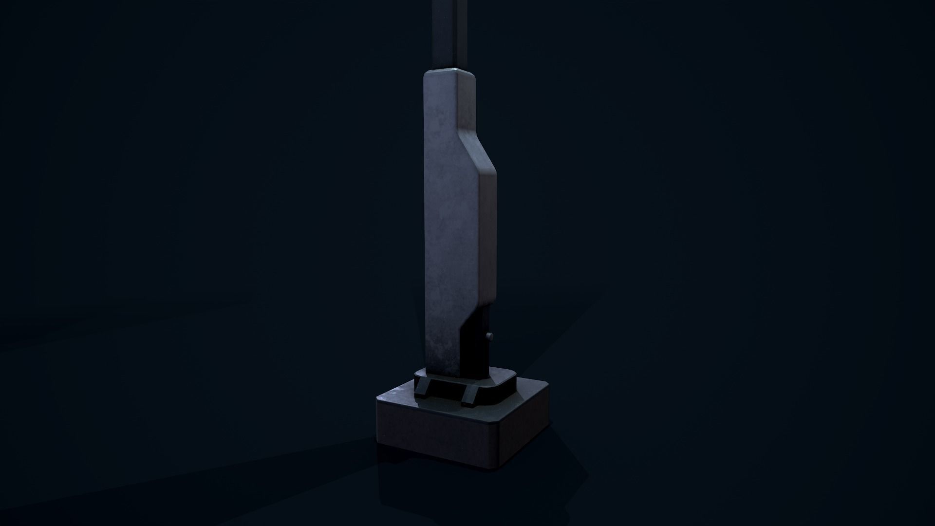 Sci Fi Street Light 6 Low-poly 3D model_11