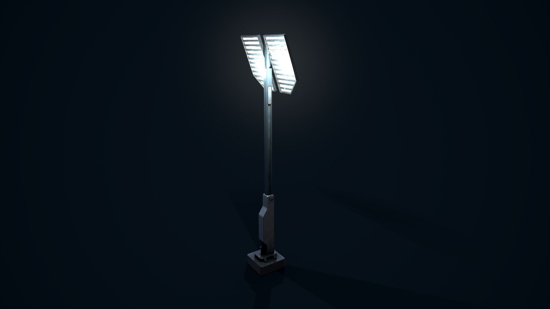 Sci Fi Street Light 6 Low-poly 3D model_5