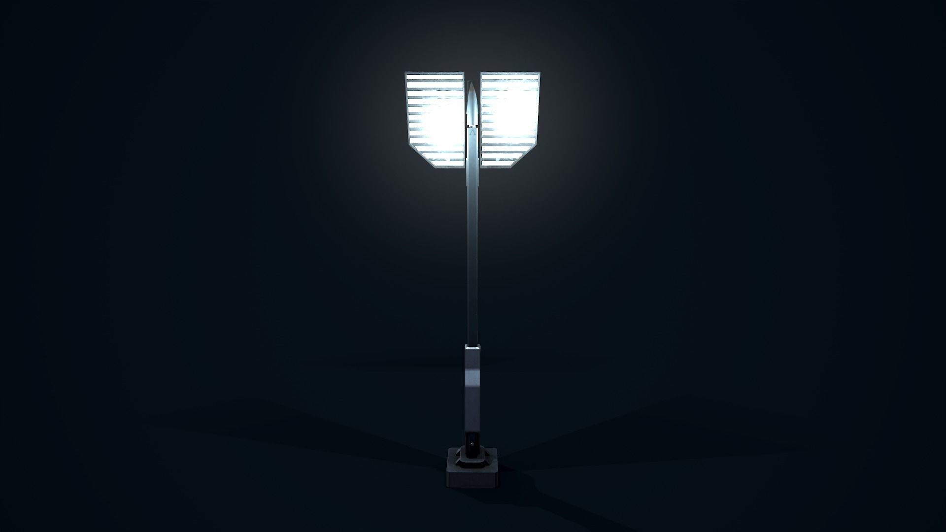 Sci Fi Street Light 6 Low-poly 3D model_1