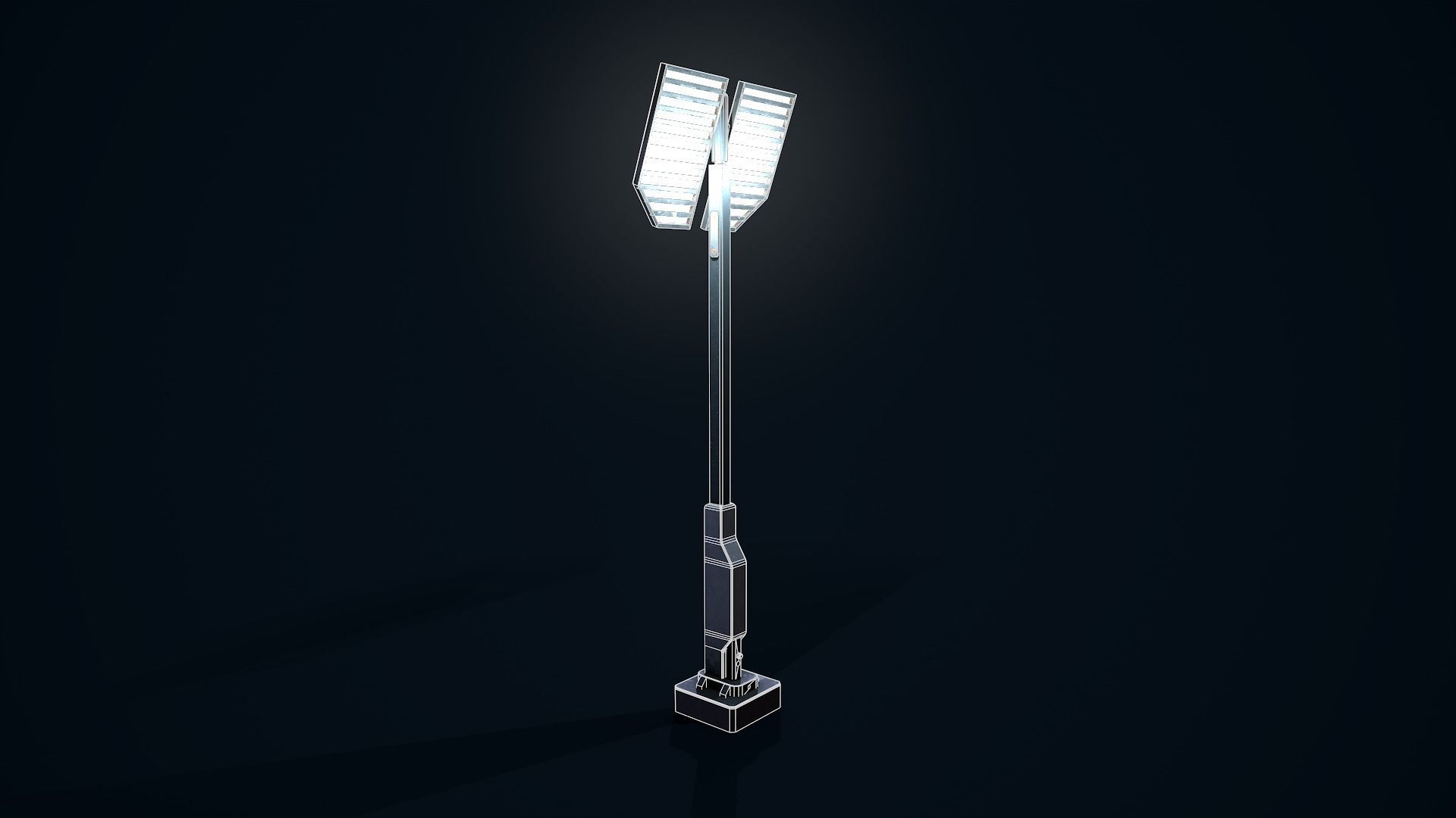Sci Fi Street Light 6 Low-poly 3D model_13