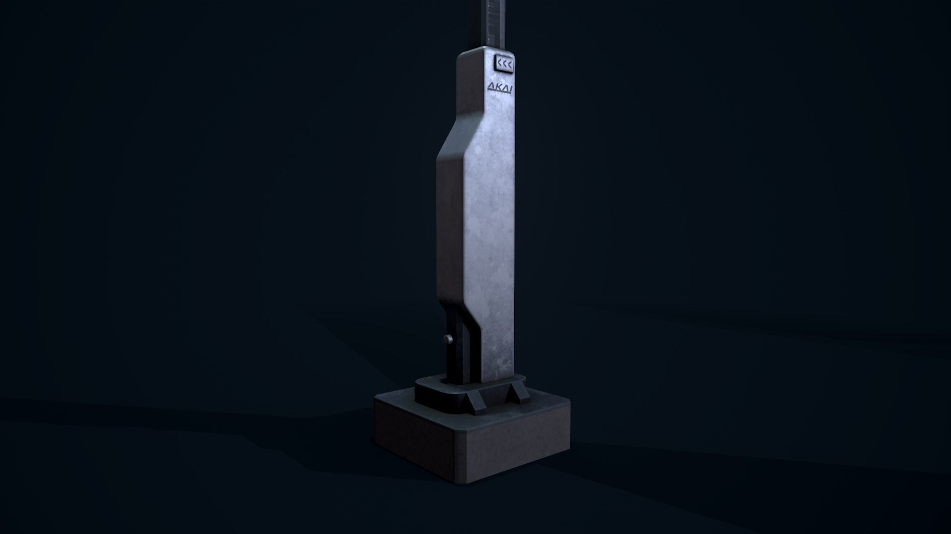 Sci Fi Street Light 6 Low-poly 3D model_12