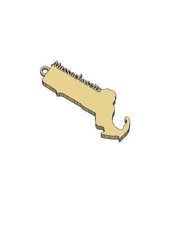 Massachusetts Charm 3D print model