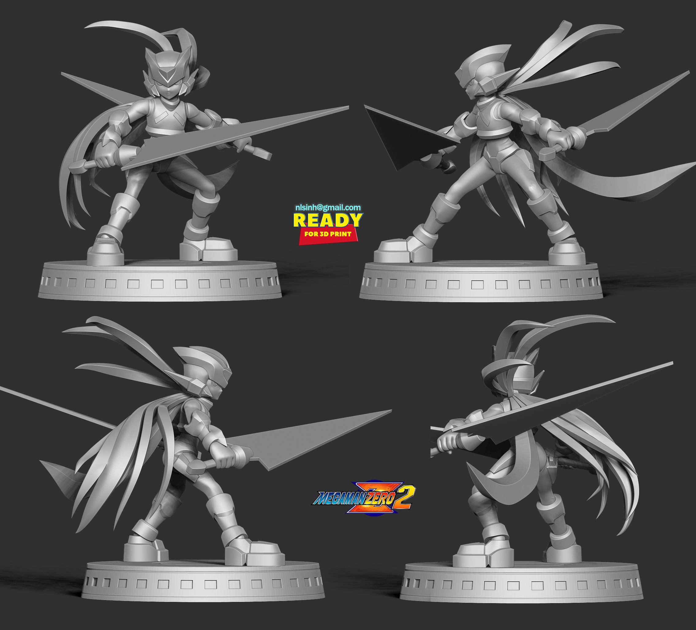 Mega Man Zero 3D print model_3