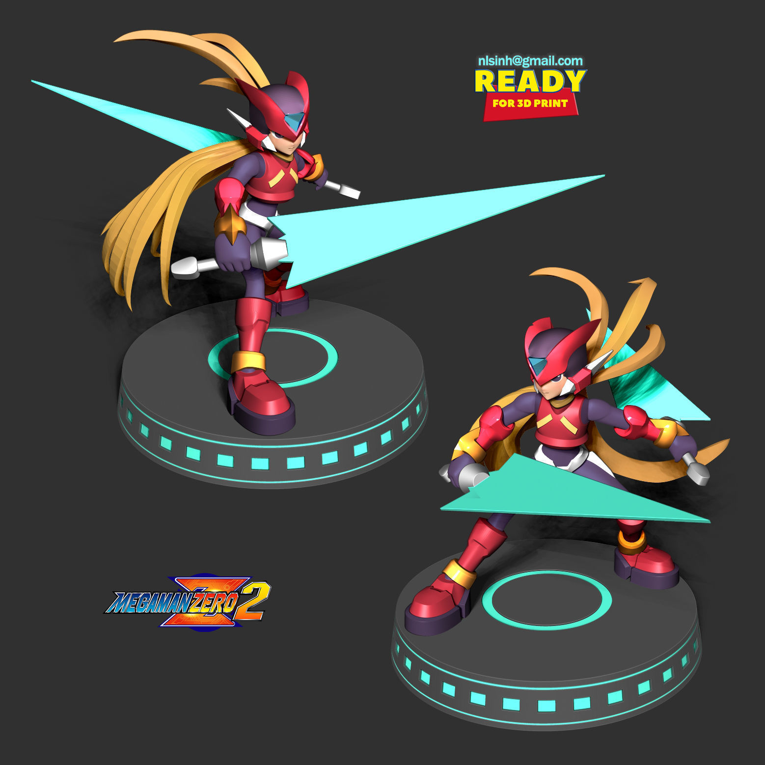 Mega Man Zero 3D print model_1