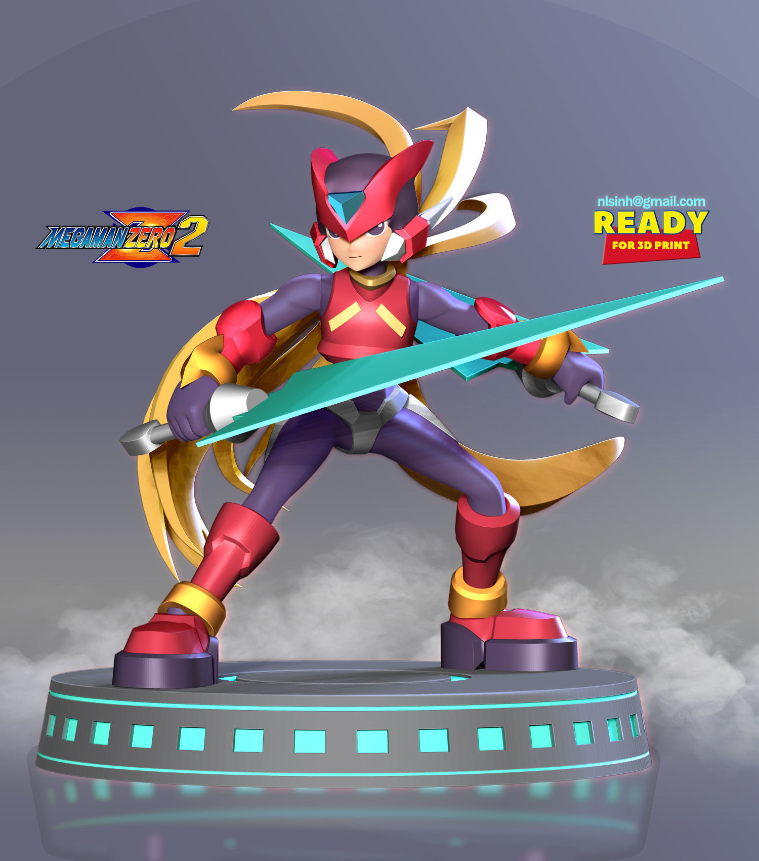 Mega Man Zero 3D print model_4