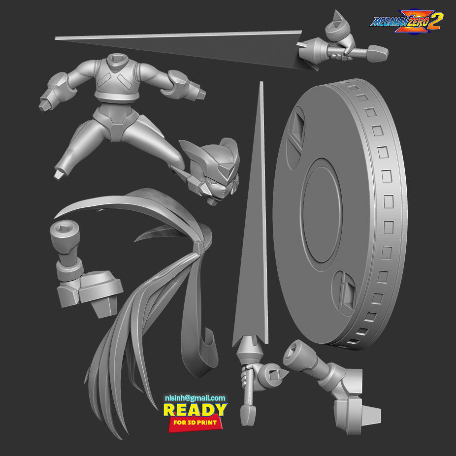 Mega Man Zero 3D print model_2