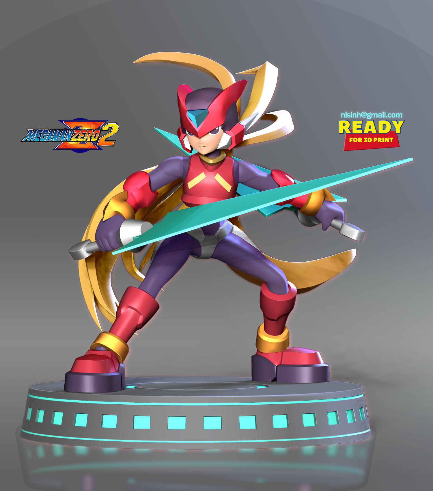Mega Man Zero 3D print model_17