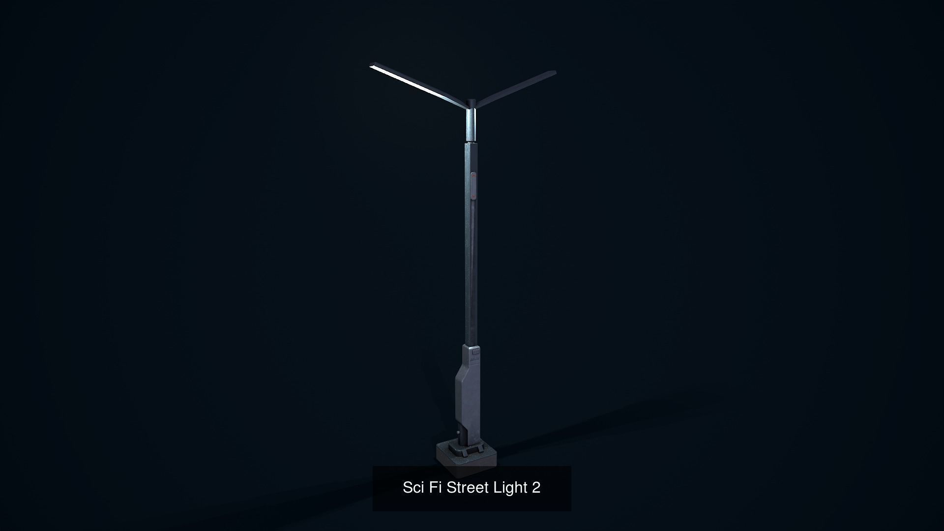 Sci Fi Street Light Pack 3D Model Collection_9