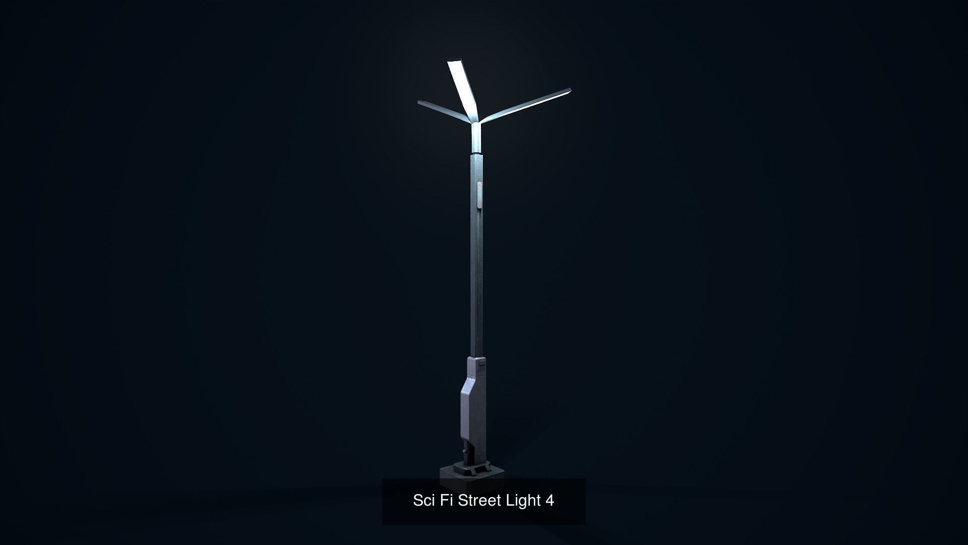 Sci Fi Street Light Pack 3D Model Collection_11