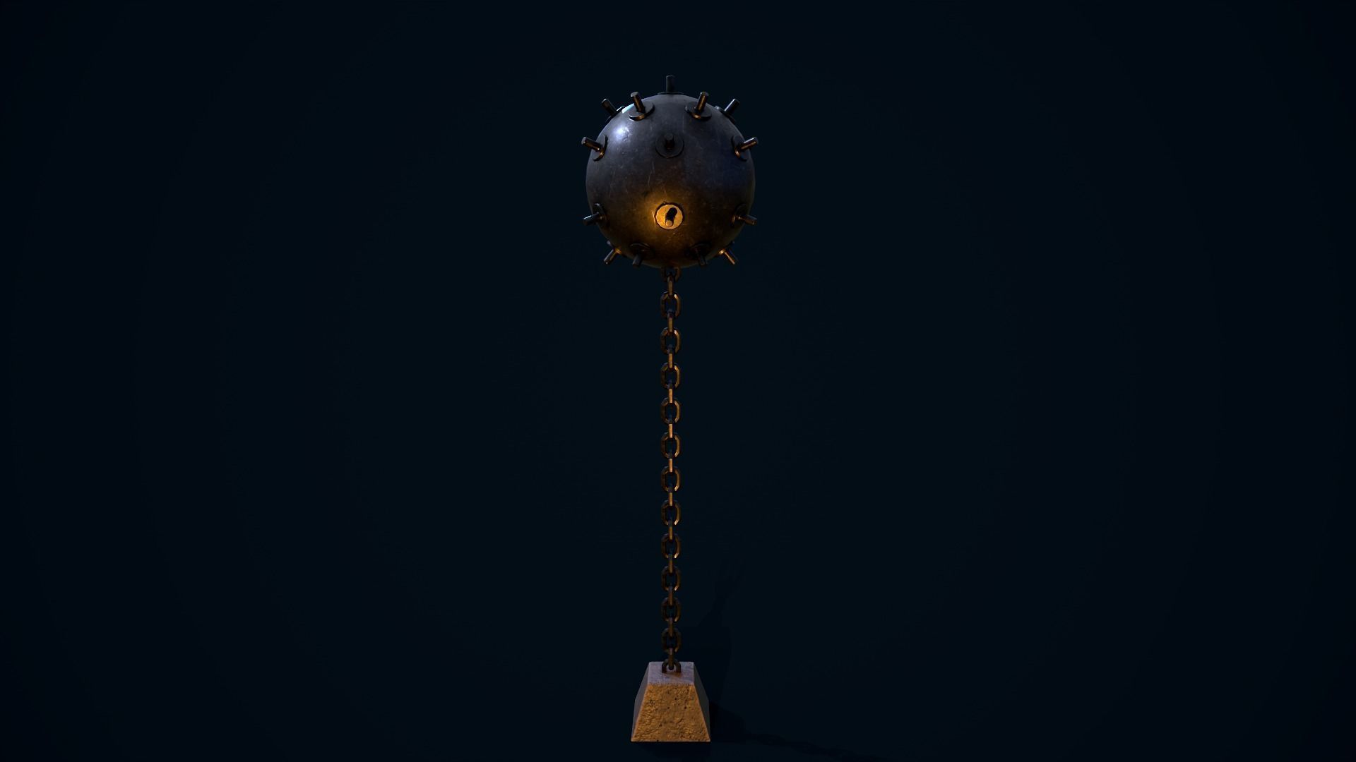 Sea Mine Low-poly 3D model_7