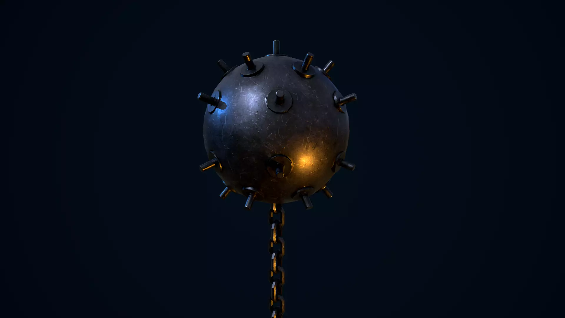 Sea Mine Low-poly 3D model_0