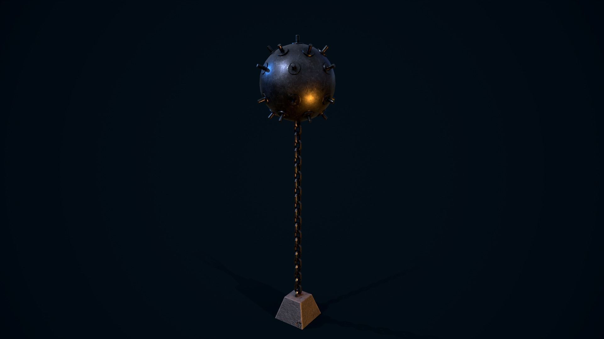 Sea Mine Low-poly 3D model_5