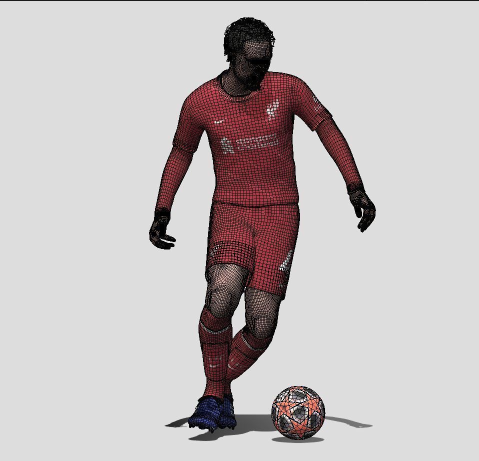 Virgil Van Dijk Low-poly 3D model_7