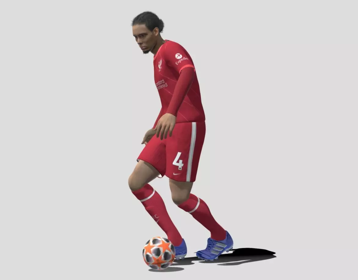 Virgil Van Dijk Low-poly 3D model_0