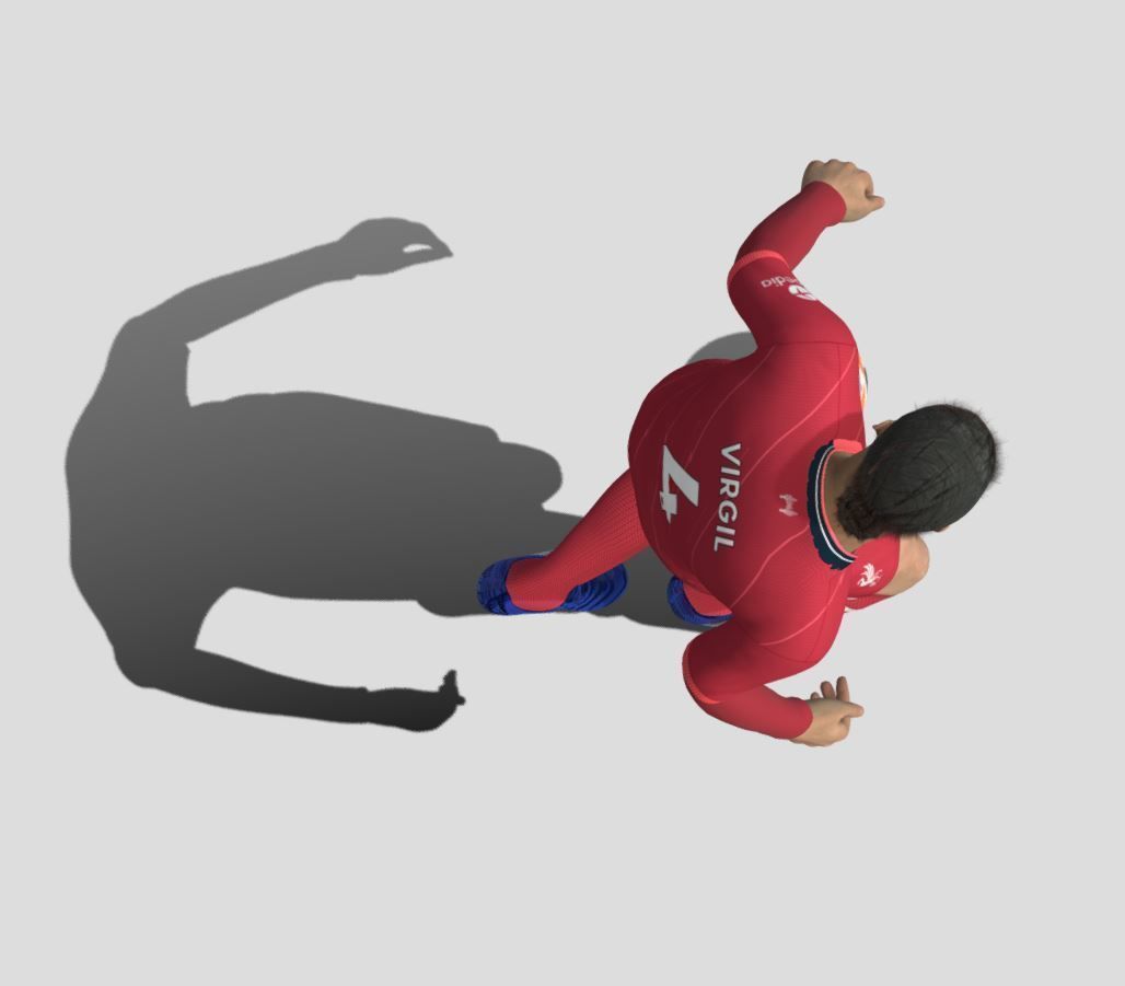 Virgil Van Dijk Low-poly 3D model_4