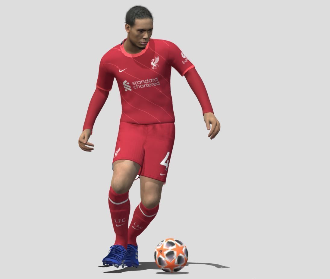 Virgil Van Dijk Low-poly 3D model_2
