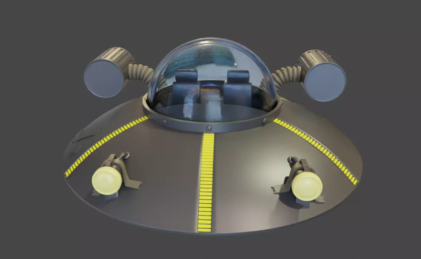 Ricks Flying Saucer Toy Free 3D print model_0