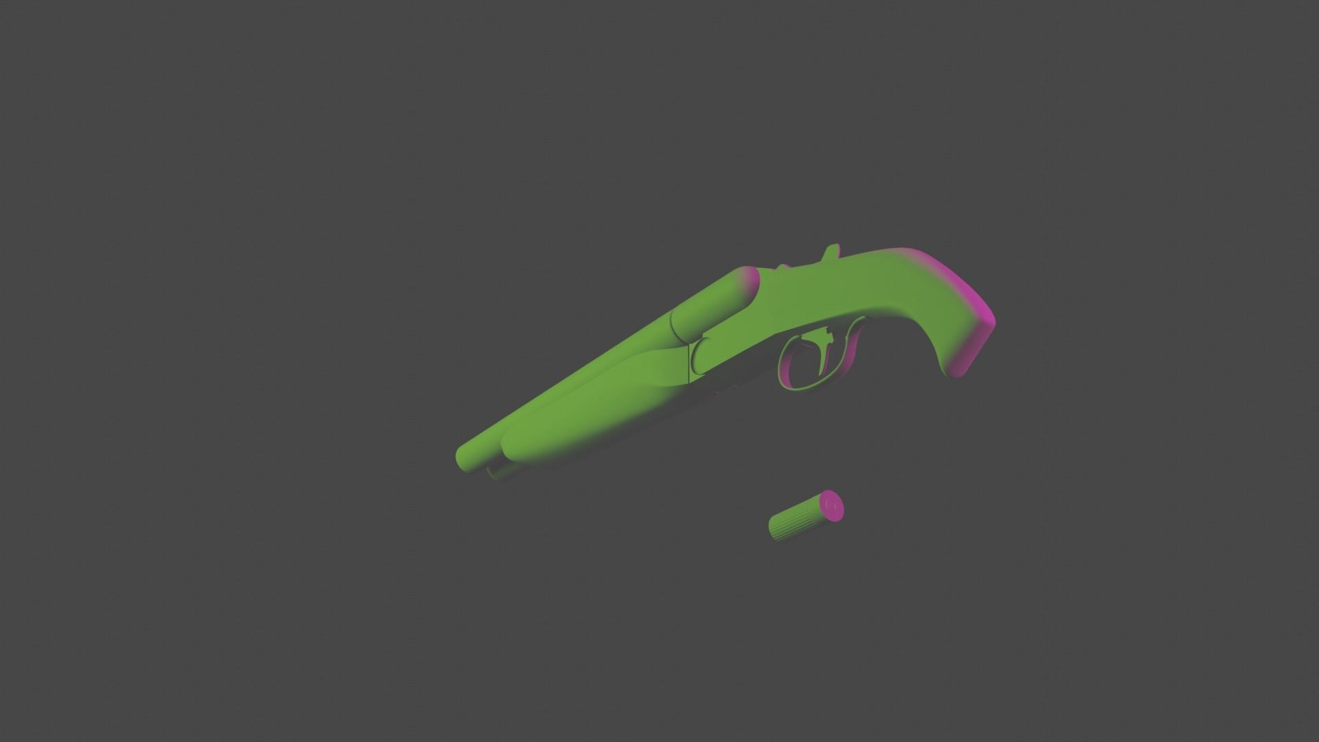 Shreks Shotgun Low-poly 3D model_1
