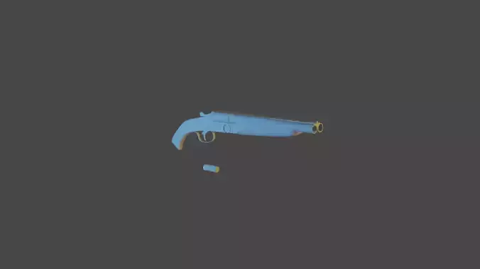  Shreks Shotgun Low-poly 3D model