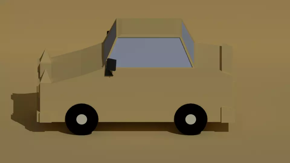 3d car4 paper car 3D model
