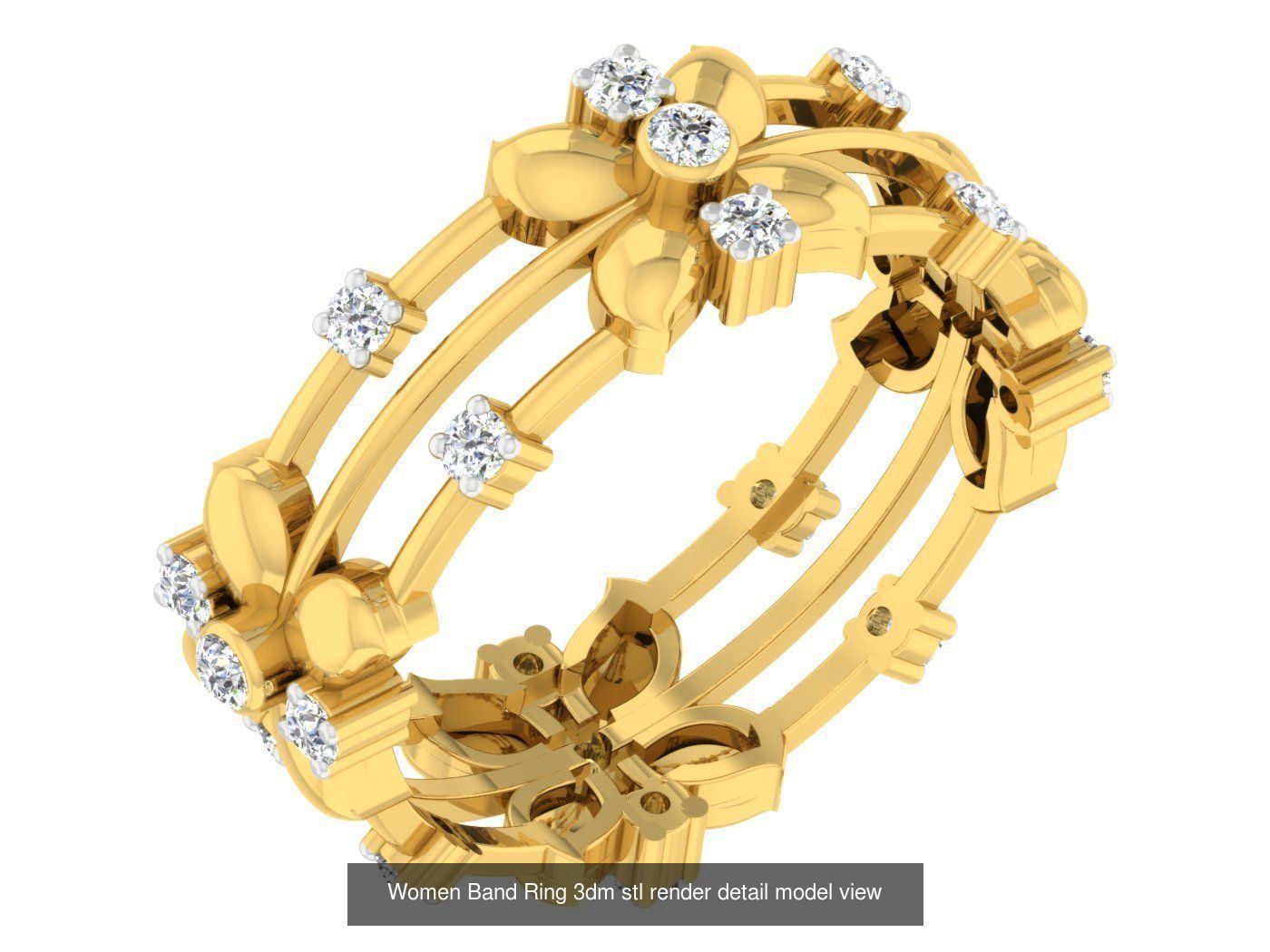 21 Flower Petal Women Bands 3dm stl renders details 3D Model Collection_21