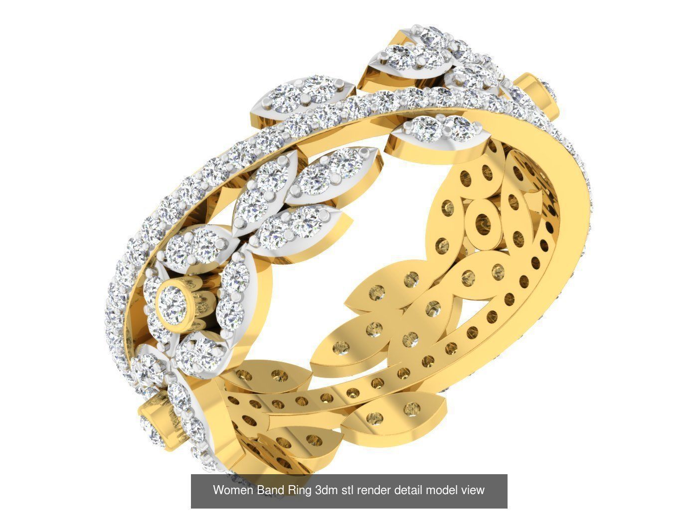 21 Flower Petal Women Bands 3dm stl renders details 3D Model Collection_12