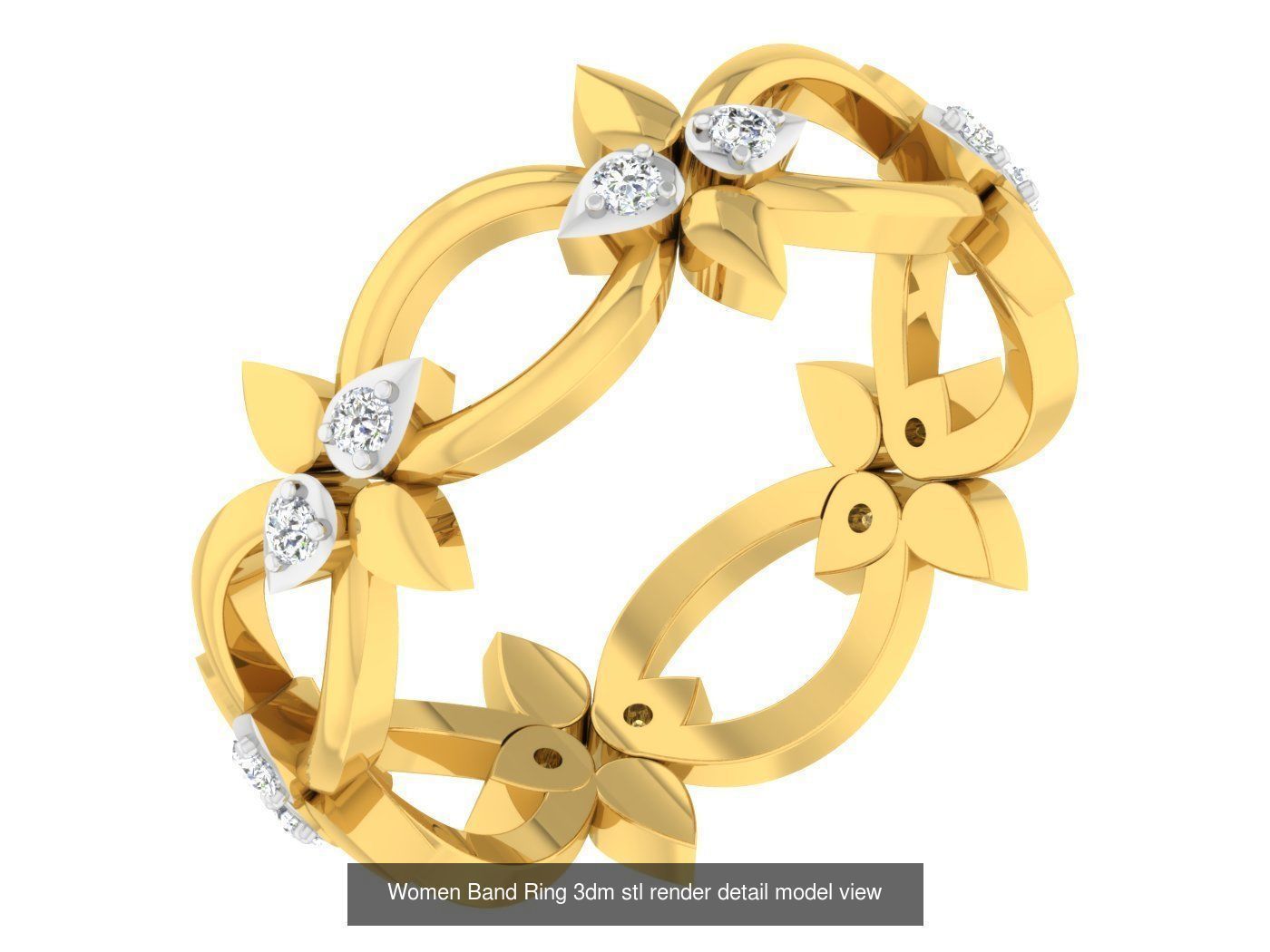 21 Flower Petal Women Bands 3dm stl renders details 3D Model Collection_16