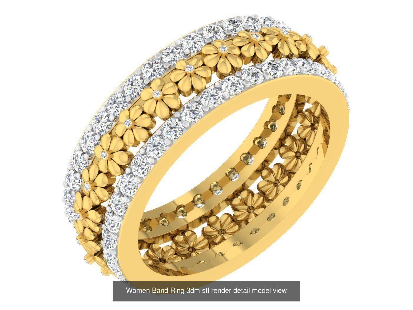 21 Flower Petal Women Bands 3dm stl renders details 3D Model Collection_9