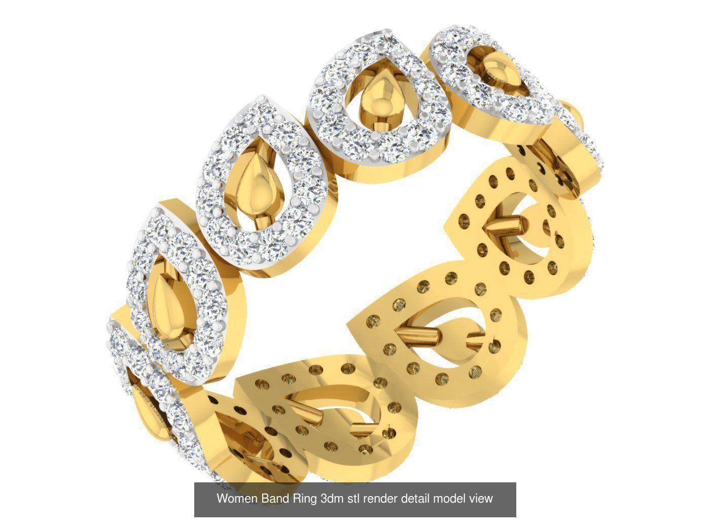 21 Flower Petal Women Bands 3dm stl renders details 3D Model Collection_19