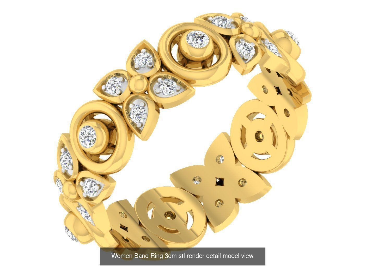 21 Flower Petal Women Bands 3dm stl renders details 3D Model Collection_7