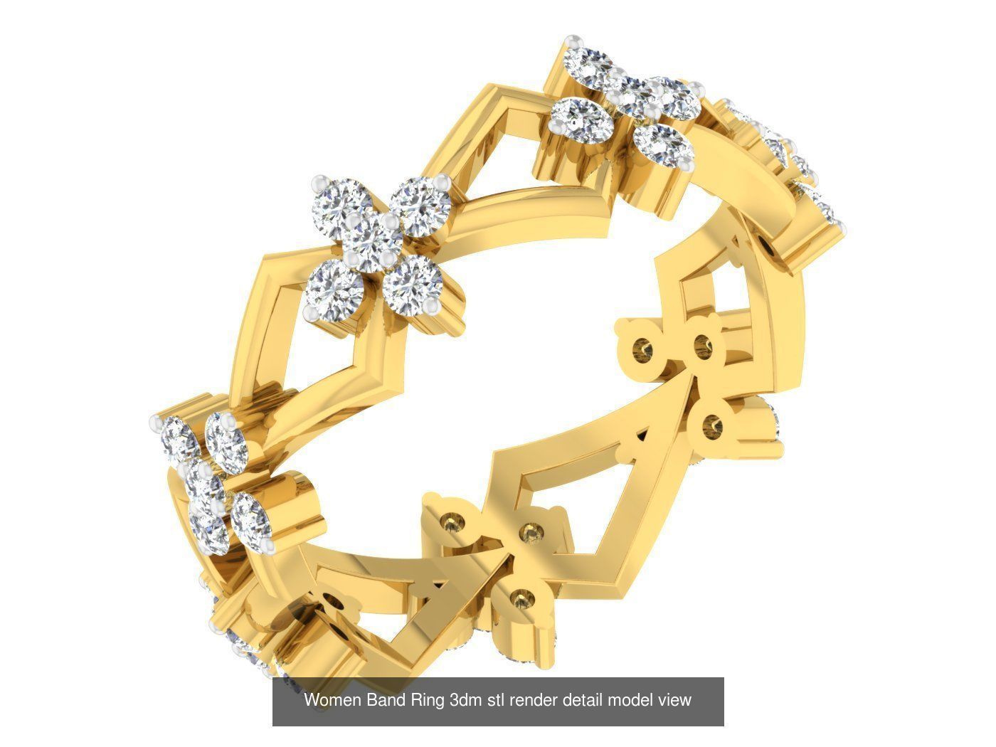 21 Flower Petal Women Bands 3dm stl renders details 3D Model Collection_6