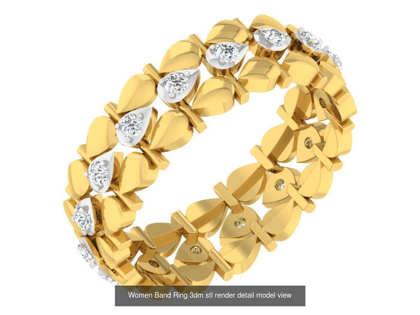 21 Flower Petal Women Bands 3dm stl renders details 3D Model Collection_20