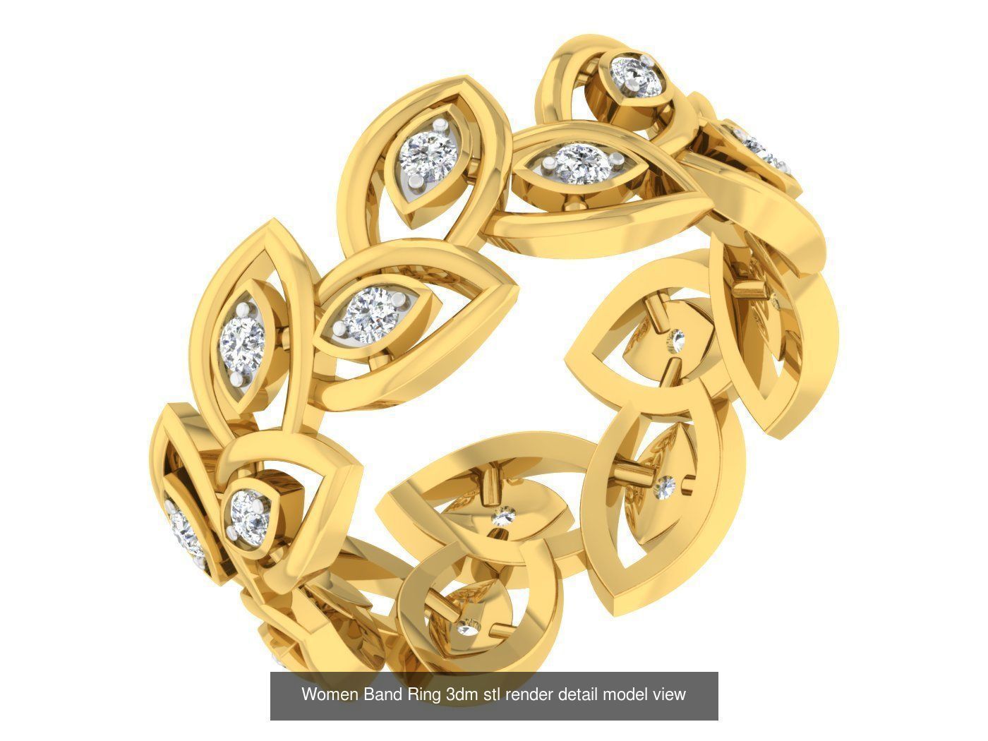 21 Flower Petal Women Bands 3dm stl renders details 3D Model Collection_14