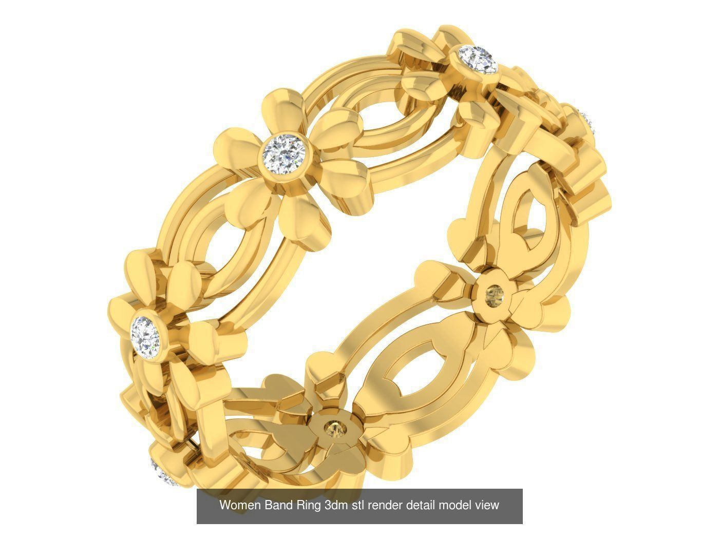 21 Flower Petal Women Bands 3dm stl renders details 3D Model Collection_22