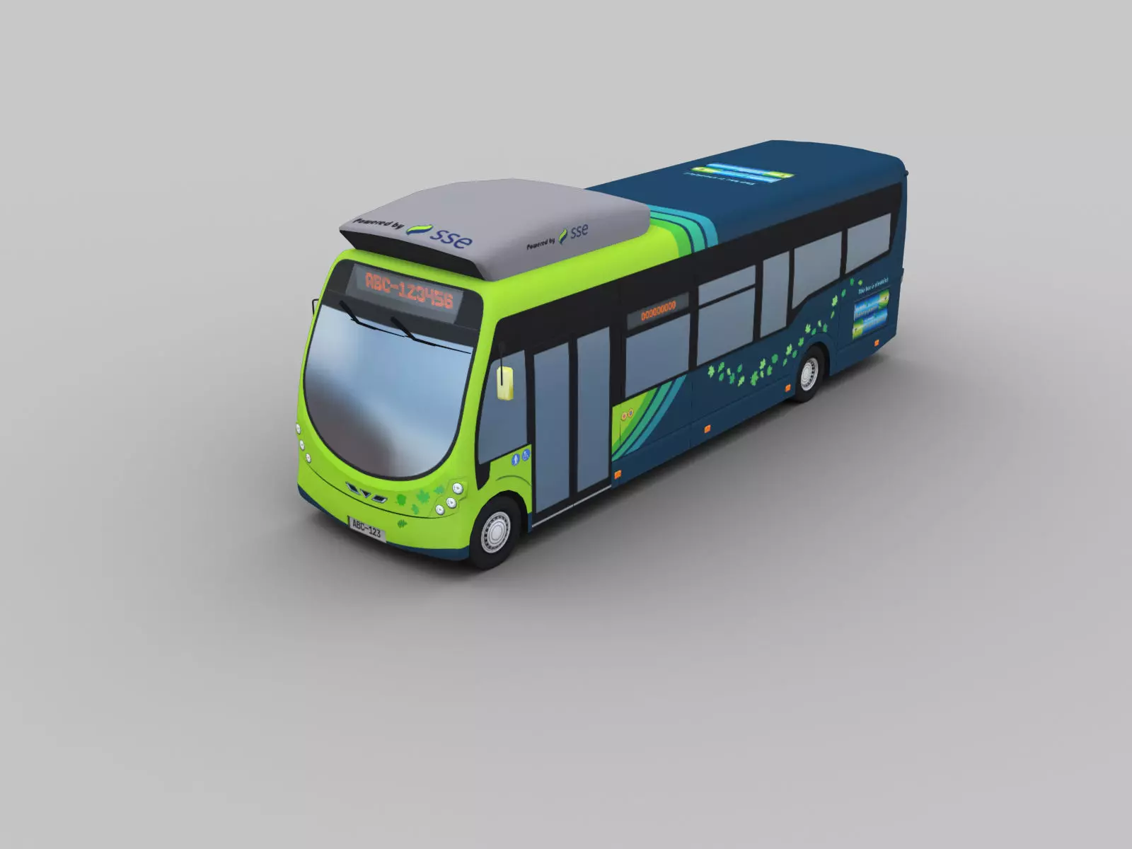Arriva Electric Bus Low-poly 3D model_0