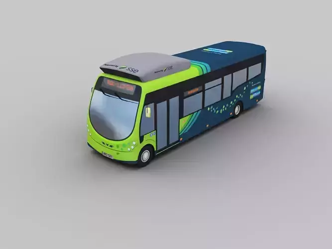 Arriva Electric Bus Low-poly 3D model Arriva Electric Bus Low-poly 3D model