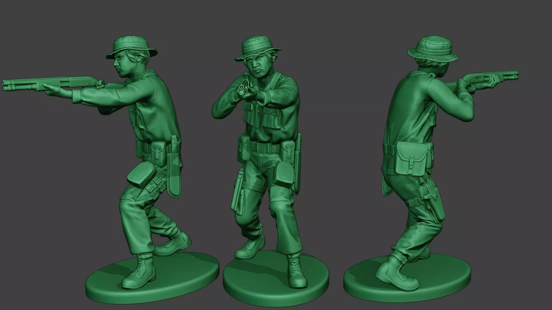 Modern Jungle Soldier Shoot Stand3 MJS1 3D print model