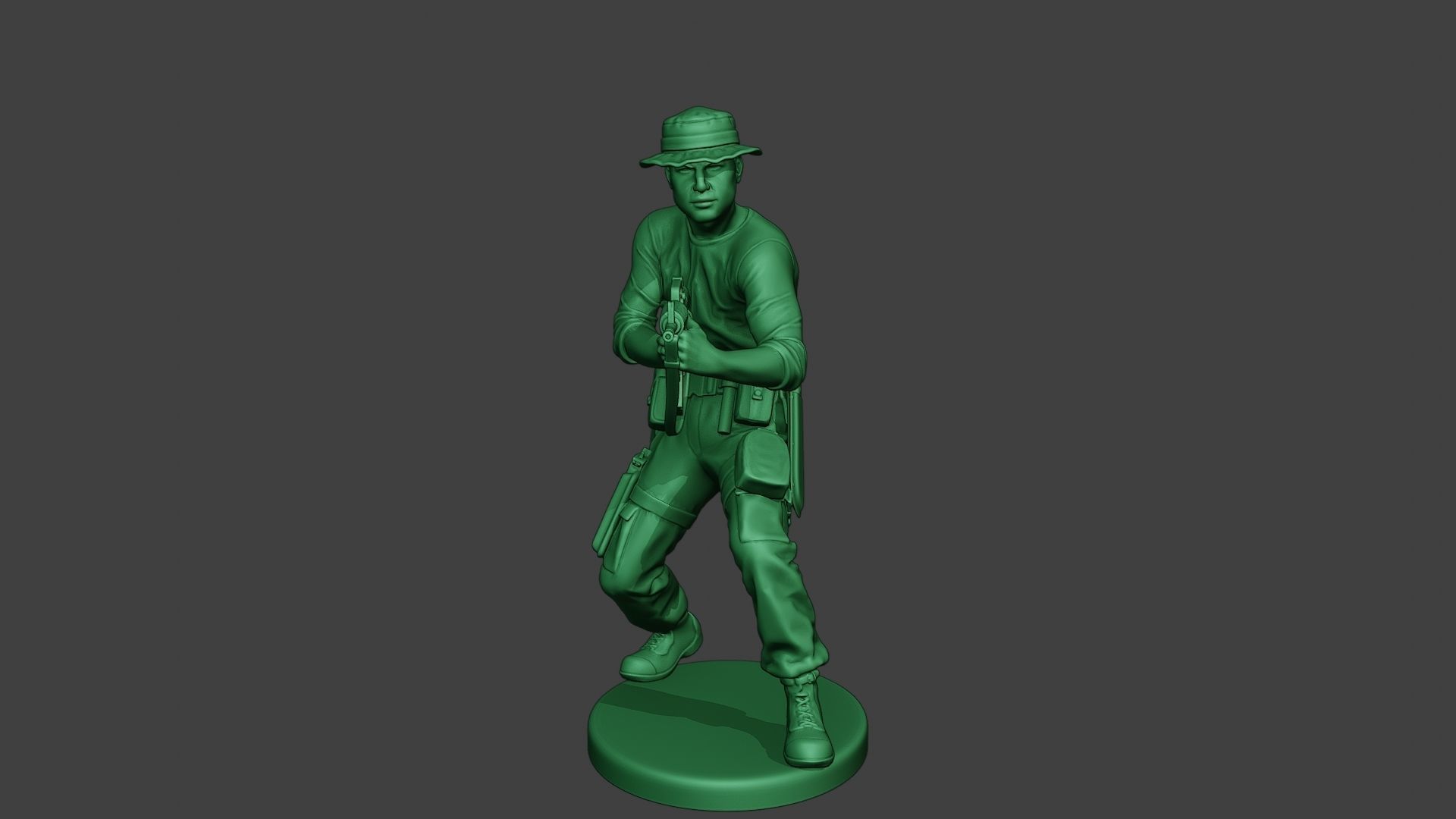 Modern Jungle Soldier Shoot Stand4 MJS1 3D print model_11