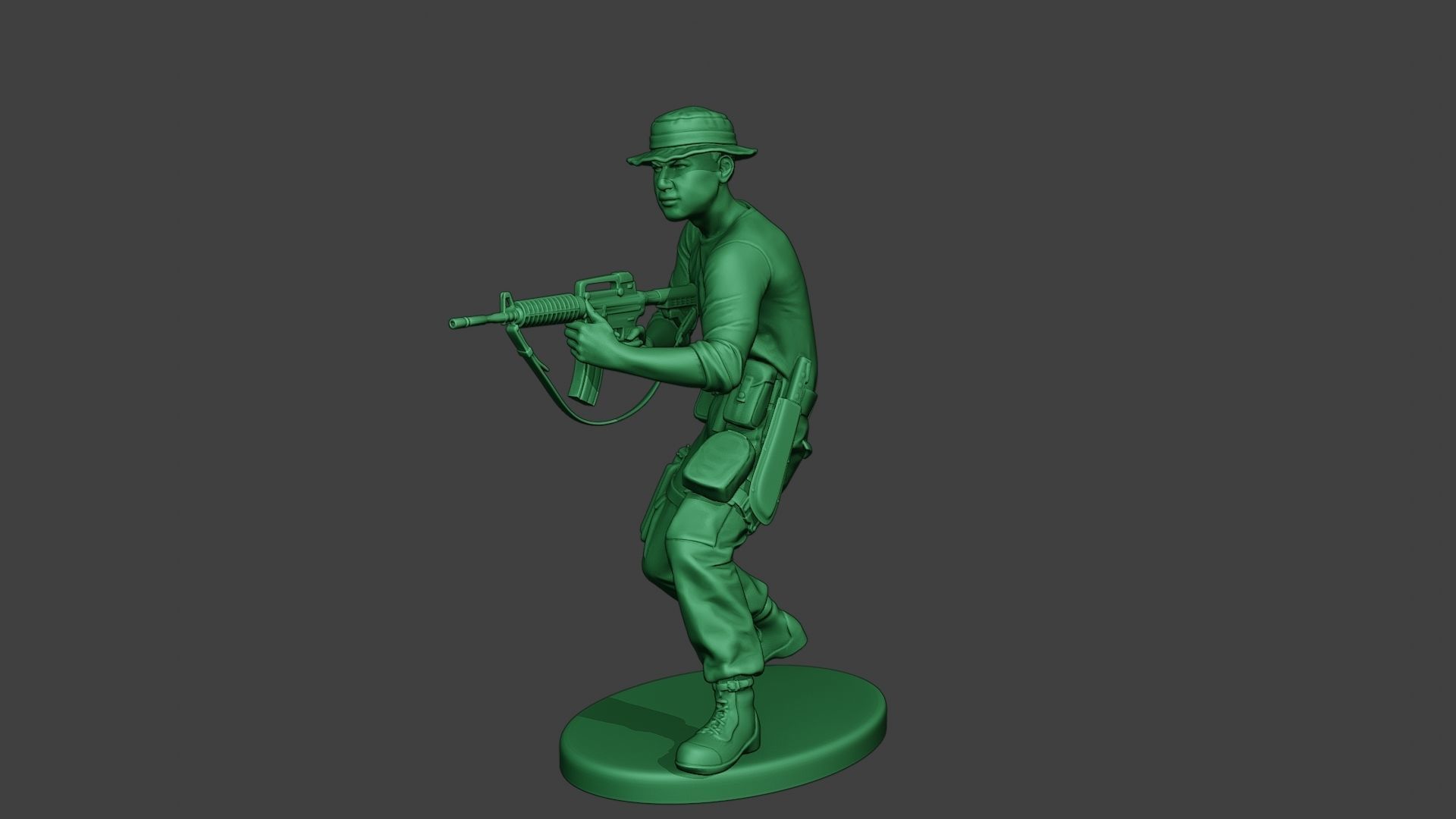 Modern Jungle Soldier Shoot Stand4 MJS1 3D print model_2