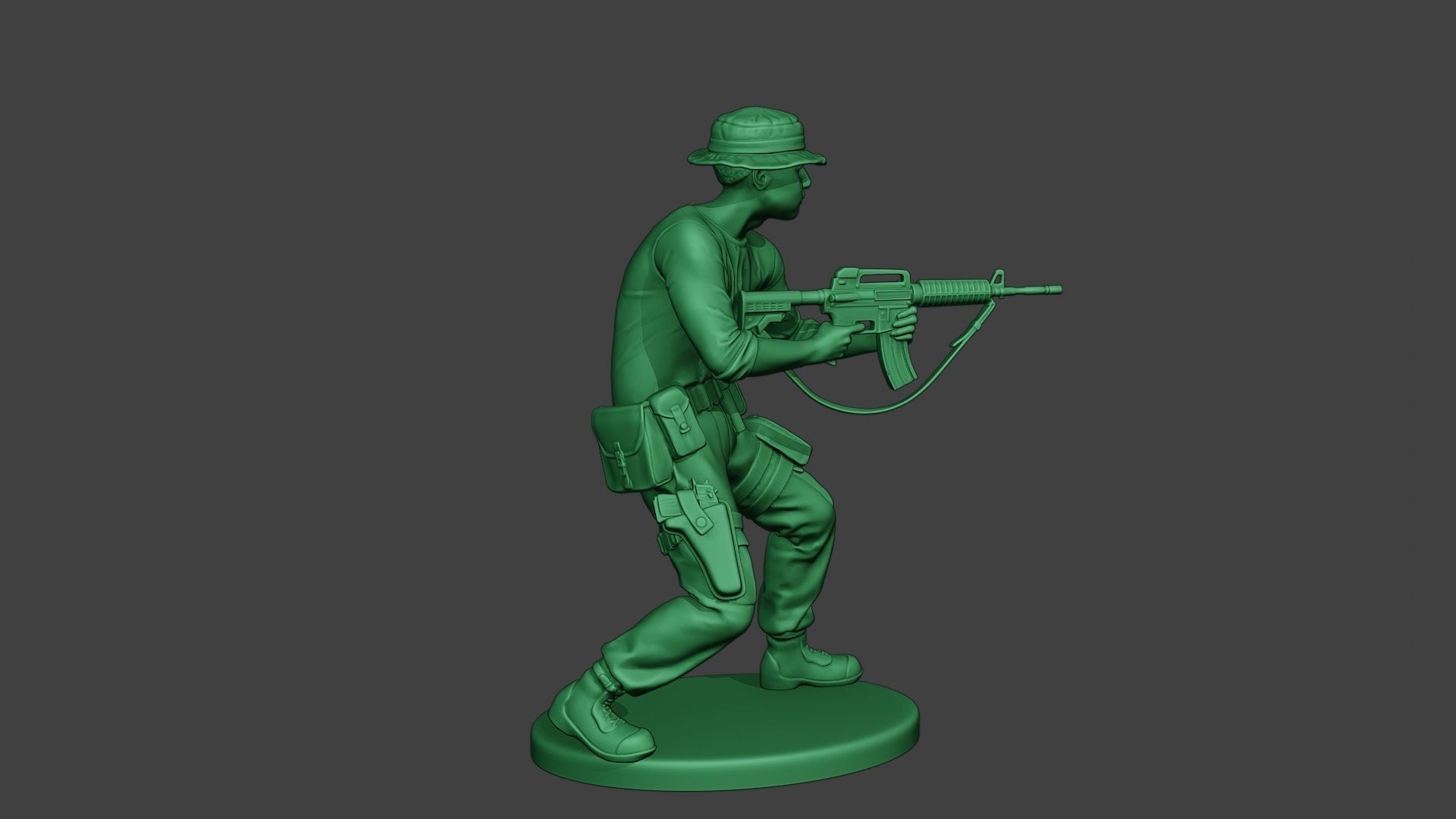 Modern Jungle Soldier Shoot Stand4 MJS1 3D print model_8