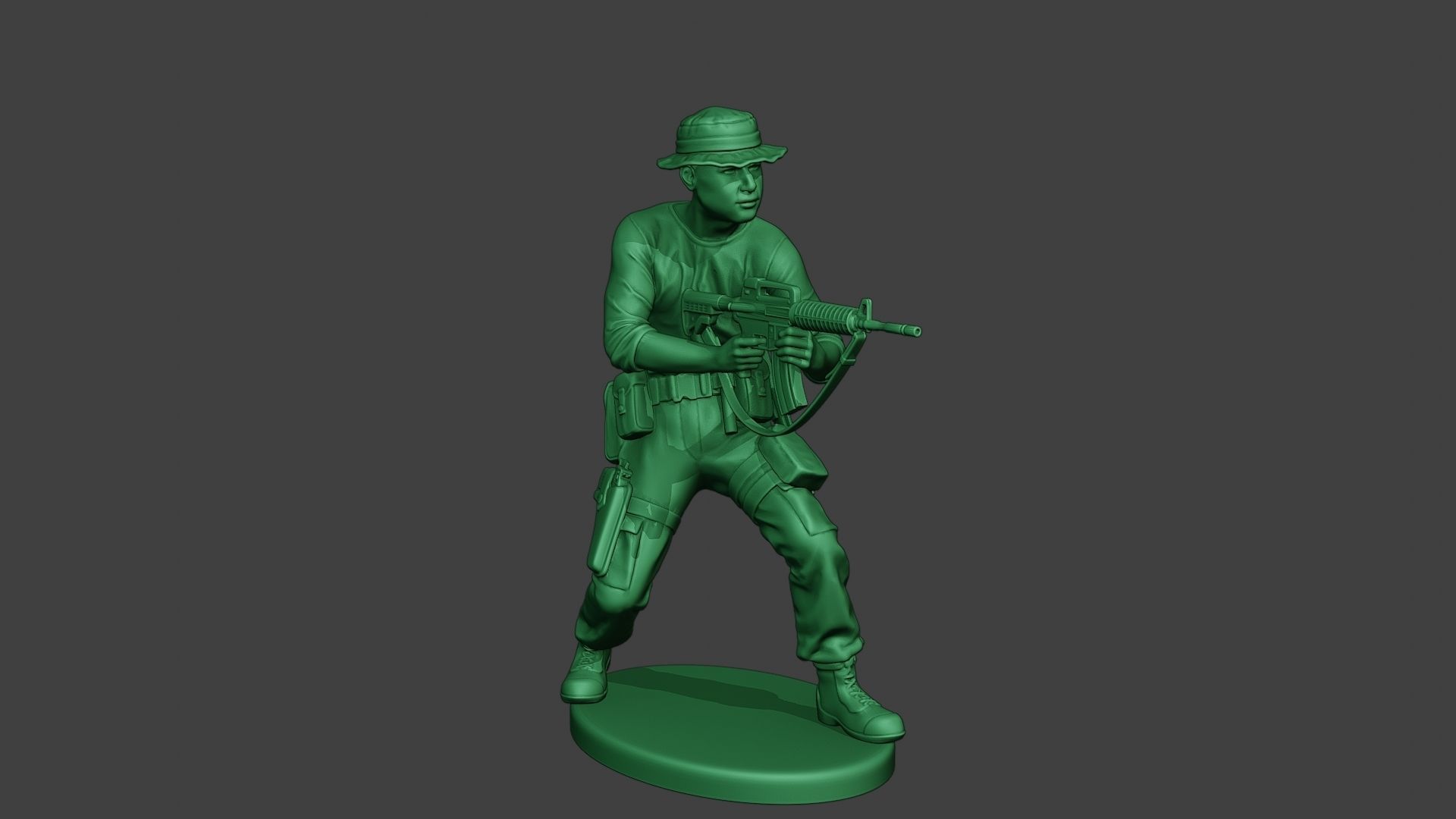 Modern Jungle Soldier Shoot Stand4 MJS1 3D print model_10