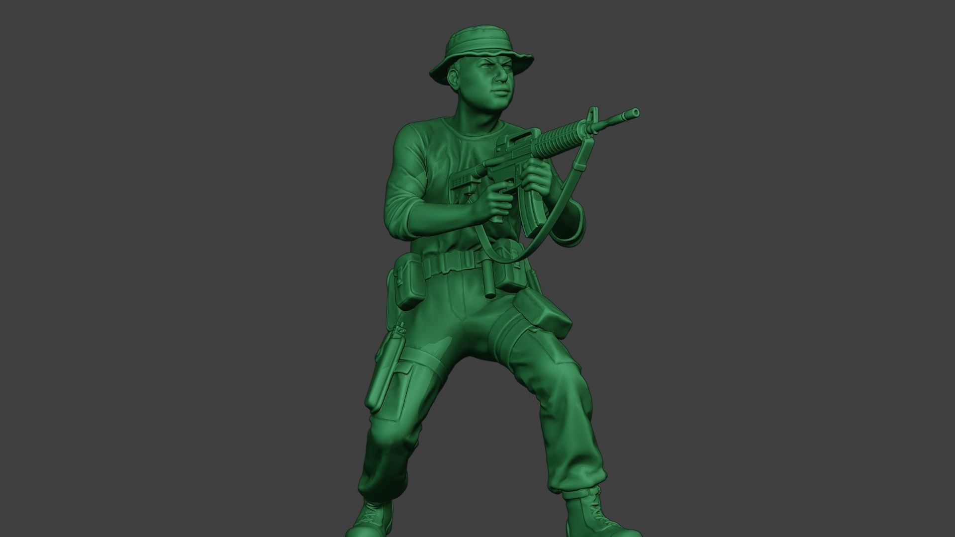 Modern Jungle Soldier Shoot Stand4 MJS1 3D print model_13