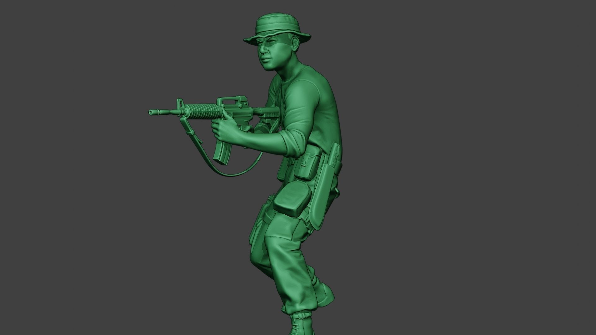 Modern Jungle Soldier Shoot Stand4 MJS1 3D print model_27