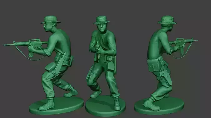 Modern Jungle Soldier Shoot Stand4 MJS1 3D print model
