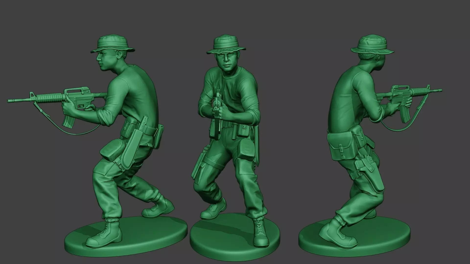 Modern Jungle Soldier Shoot Stand4 MJS1 3D print model_0