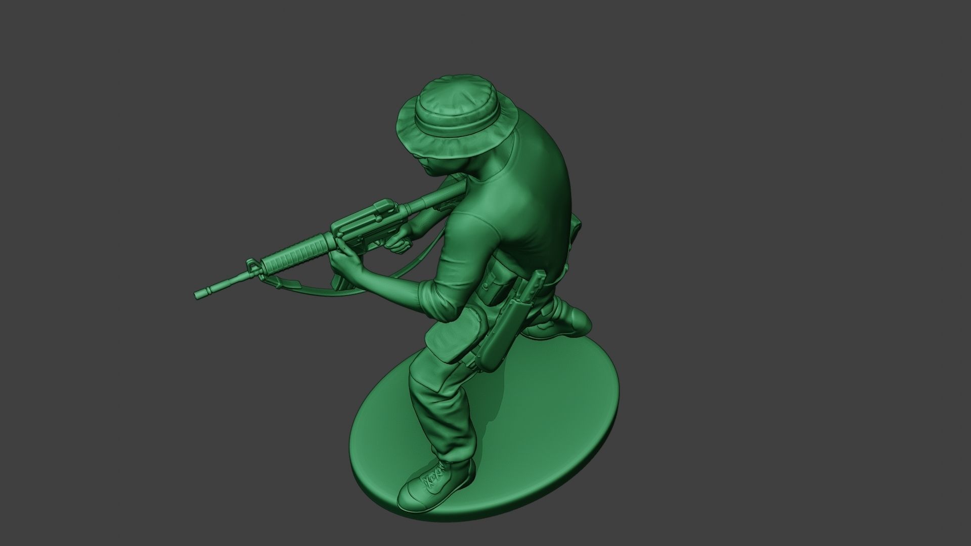 Modern Jungle Soldier Shoot Stand4 MJS1 3D print model_15