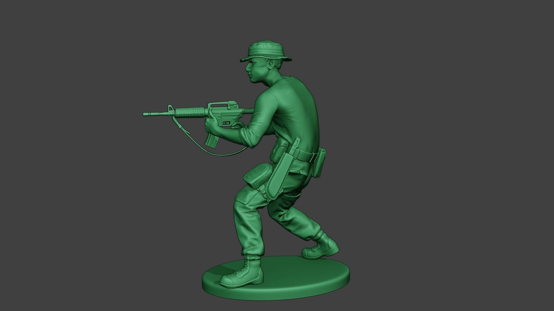Modern Jungle Soldier Shoot Stand4 MJS1 3D print model_3