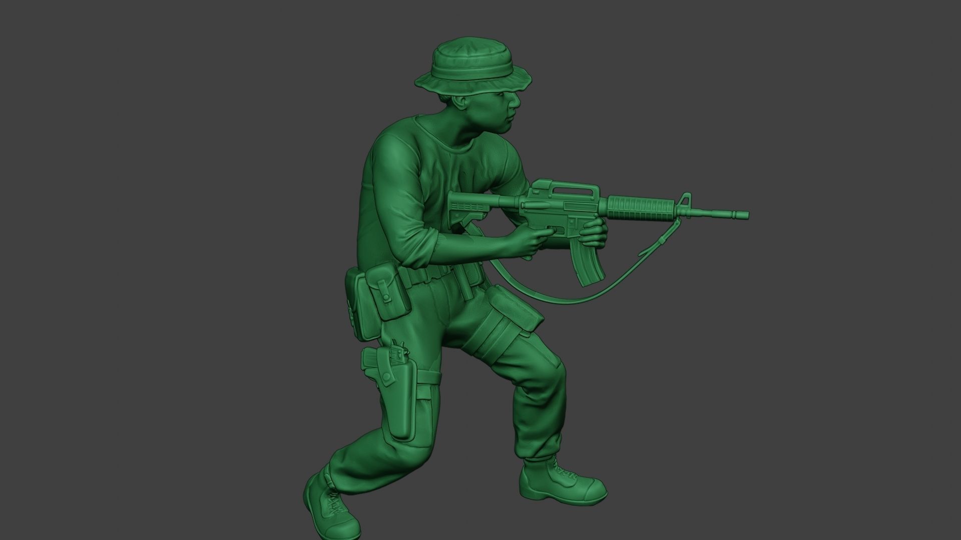 Modern Jungle Soldier Shoot Stand4 MJS1 3D print model_30