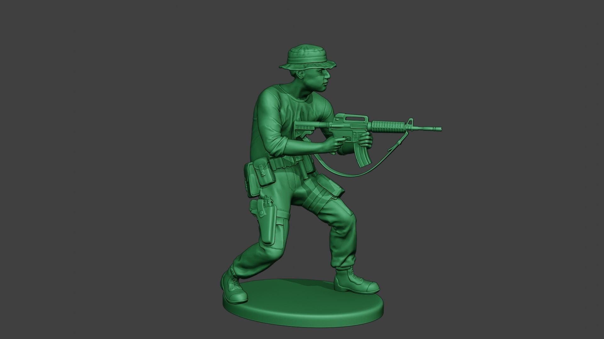 Modern Jungle Soldier Shoot Stand4 MJS1 3D print model_9