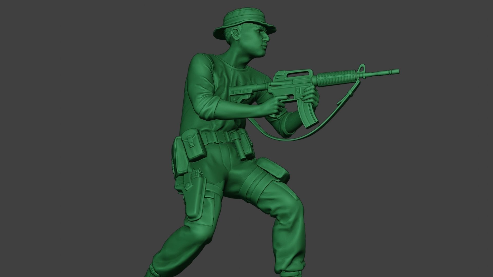 Modern Jungle Soldier Shoot Stand4 MJS1 3D print model_29